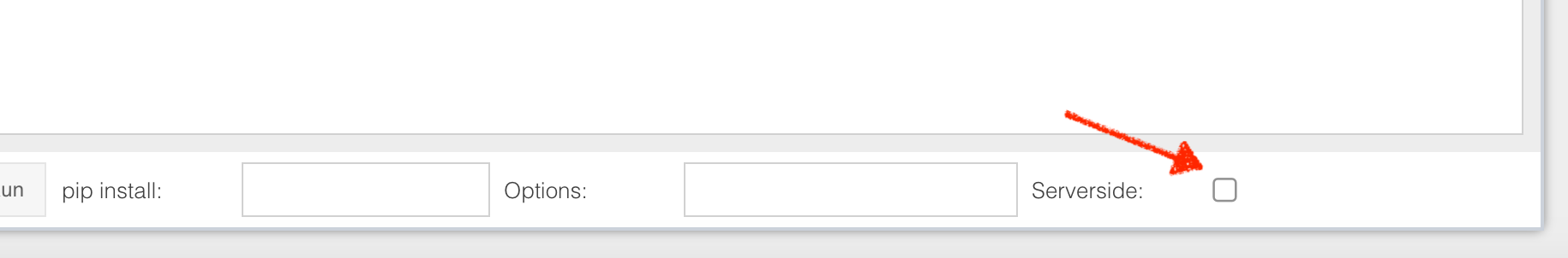 Admin View with server-side enabled